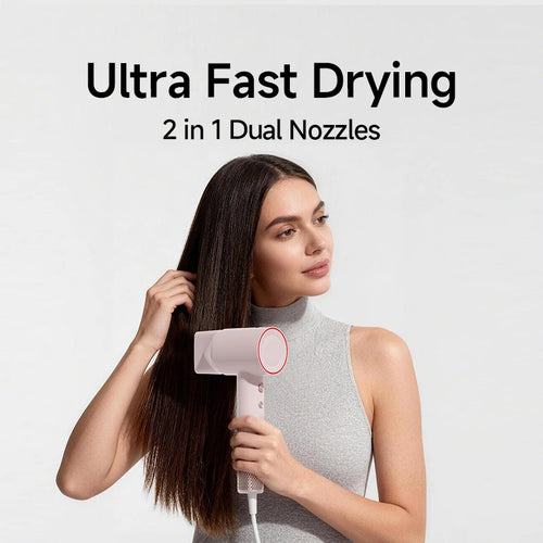 DOCO LAB High Speed Hair Dryer 110000 RPM Brushless Motor 600M Ionic 57°C Constant Temp Fast Drying Low Noise Blow Dryer with Magnetic Nozzle US Plug